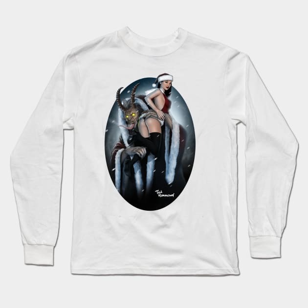 Krampus and the Girl Long Sleeve T-Shirt by ted1air